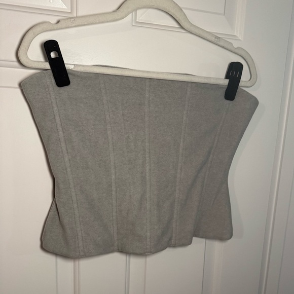 NWT-Skims Fleece Lounge Corset - Heather Grey - Picture 3 of 6